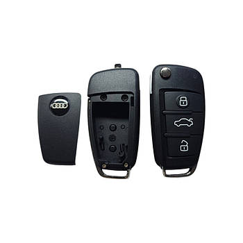 Корпус ключа Audi без жала на 3 кнопки, A3, A4, A6, A8, TT, Q7