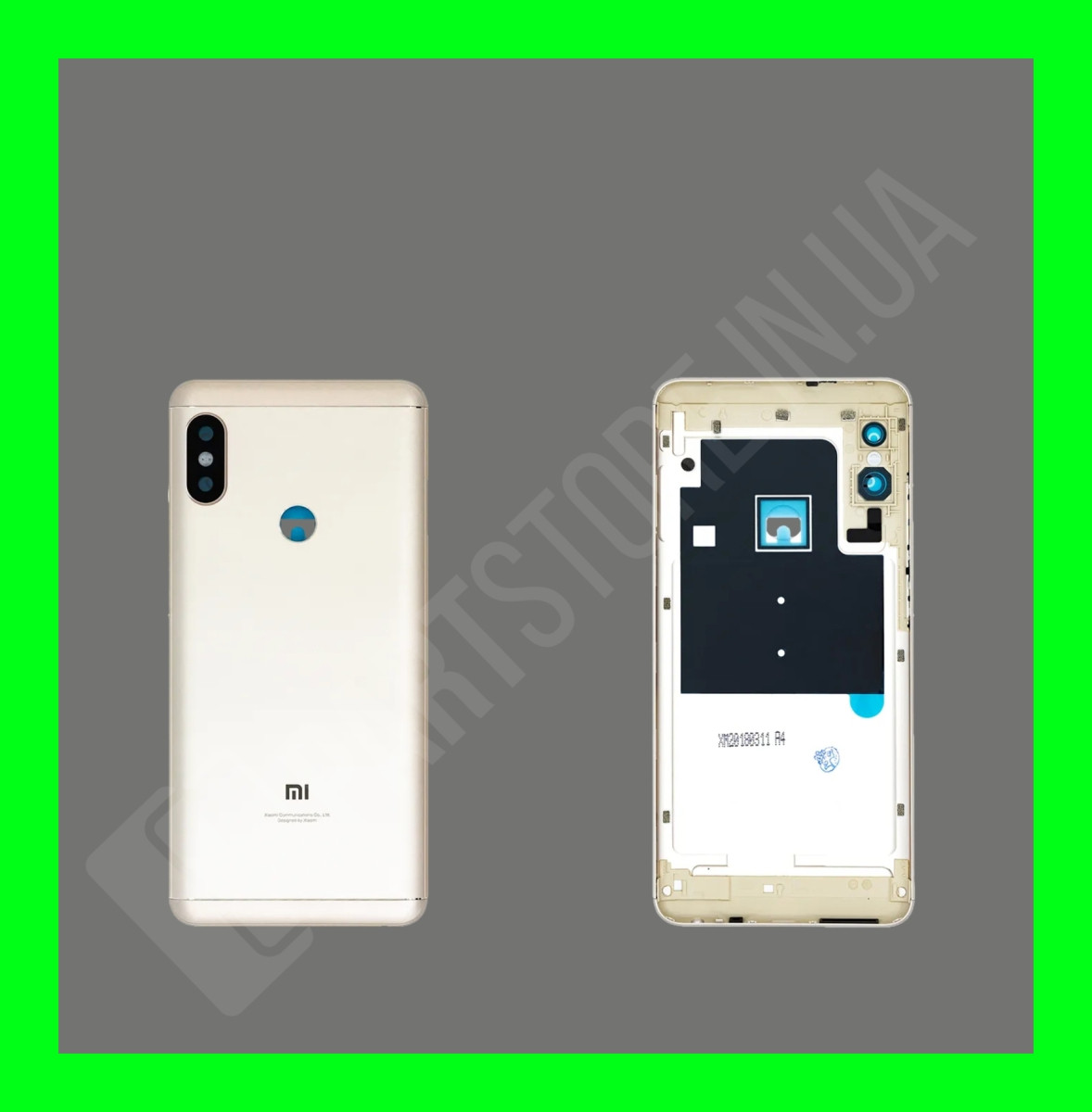 Кришка Xiaomi Redmi Note 5 / Note 5 Pro Gold зі склом камери