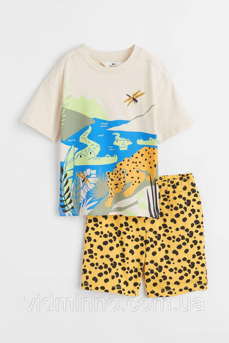 Літній костюм комплект (футболка + шорти) H&M на хлопчика р.140 - 9-10 років, фото 1