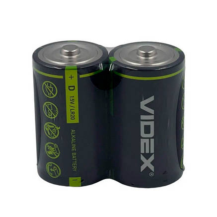 Батарейка LR20/D Videx лужна 1.5В, фото 3