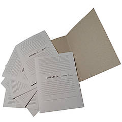 Обкладинка «Справа Том» – швидкозшивачна папка картонна 232*305мм з титульною сторінкою, без зав'язок 25шт.