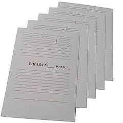 Картонна швидкозшивачна папка – обкладинка «Справа Том» 232*305мм з титульною сторінкою, без зав'язок 25шт.