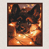 Картина за номерами Тварини. Цуценя в гірлянді 40*50 см Art Craft 11585-AC, фото 3