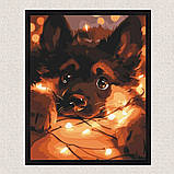 Картина за номерами Тварини. Цуценя в гірлянді 40*50 см Art Craft 11585-AC, фото 4