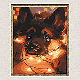 Картина за номерами Тварини. Цуценя в гірлянді 40*50 см Art Craft 11585-AC, фото 5