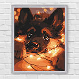 Картина за номерами Тварини. Цуценя в гірлянді 40*50 см Art Craft 11585-AC, фото 6