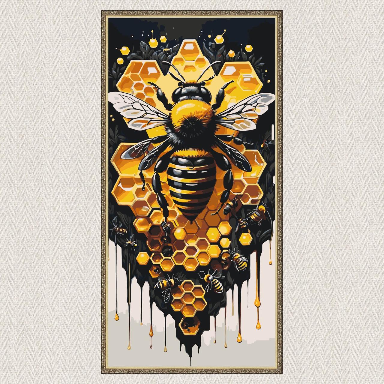 Картина за номерами + золотиста багетна рама 40*80 см Art Craft 11577-AC
