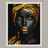 Картина за номерами Люди. Витончена дівчина з фарбами металік 30*40 см Ідейка KHO 8497 exp, фото 2