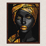 Картина за номерами Люди. Витончена дівчина з фарбами металік 30*40 см Ідейка KHO 8497 exp, фото 3