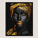 Картина за номерами Люди. Витончена дівчина з фарбами металік 30*40 см Ідейка KHO 8497 exp, фото 4