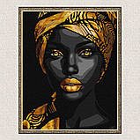 Картина за номерами Люди. Витончена дівчина з фарбами металік 30*40 см Ідейка KHO 8497 exp, фото 5