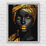 Картина за номерами Люди. Витончена дівчина з фарбами металік 30*40 см Ідейка KHO 8497 exp, фото 6