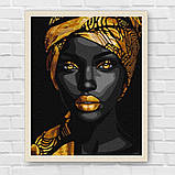 Картина за номерами Люди. Витончена дівчина з фарбами металік 30*40 см Ідейка KHO 8497 exp, фото 7