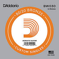 Струна D'Addario BW030 80/20 Bronze .030