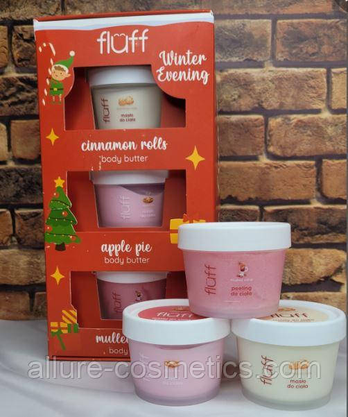 Набір батерів і скраб для тіла Fluff Winter Snack 3×100ml