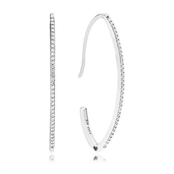 Срібні сережки Pandora Іскристі лінії 297691CZ, фото 1