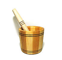 Ступка з пестиком дерев'яна