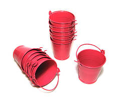 Відро маленьке декоративне рожеве набирання 12 шт.