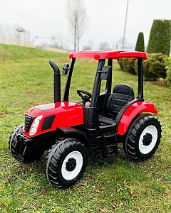 Дитячий електромобіль Трактор на акумуляторі Bambi M 4643 з пультом радіокерування на 3-8 років Червоний