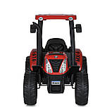 Дитячий електромобіль Трактор на акумуляторі Bambi M 4643 з пультом радіокерування на 3-8 років Червоний, фото 2