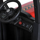 Дитячий електромобіль Трактор на акумуляторі Bambi M 4643 з пультом радіокерування на 3-8 років Червоний, фото 7