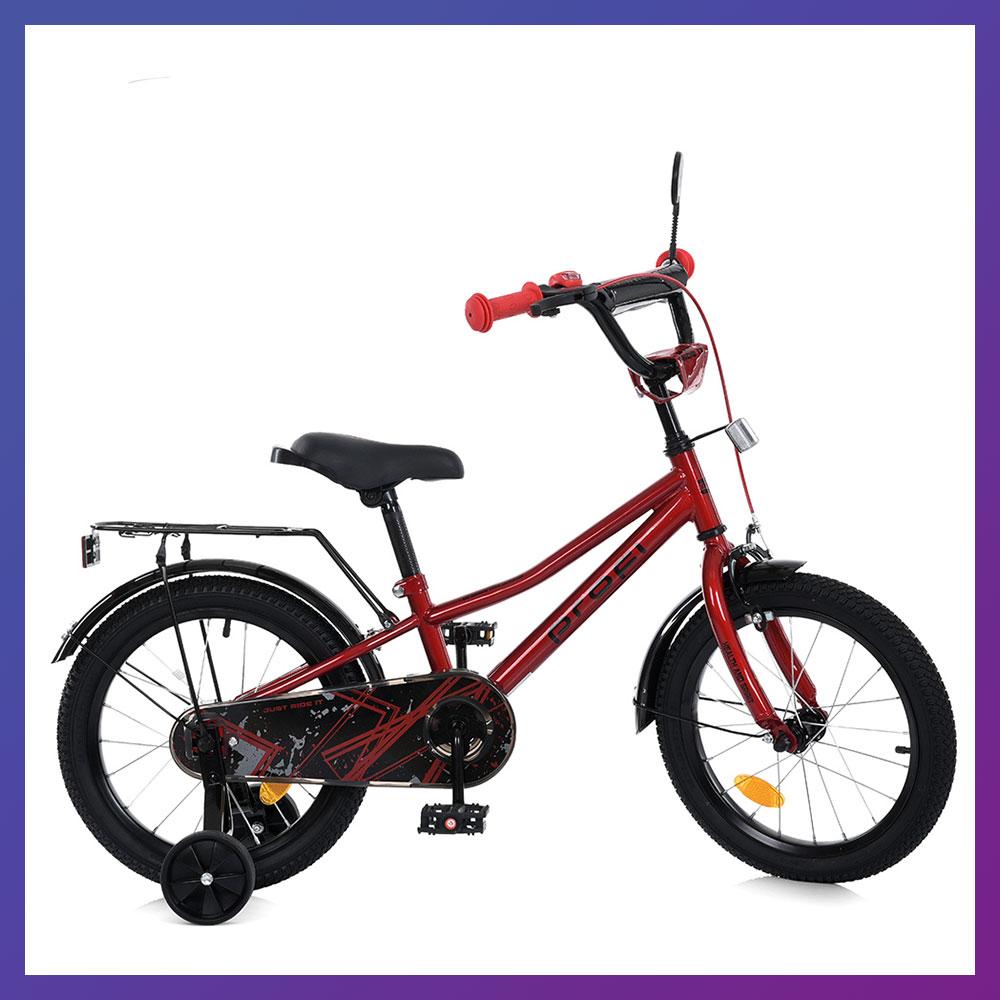 Велосипед дитячий двоколісний на сталевій рамі Profi MB 14011-14" зріст 90-115 см вік 3 до 6 років Червоний, фото 1