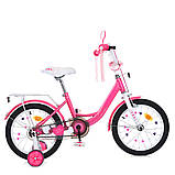 Велосипед дитячий двоколісний сталева рама Profi MB 18041-1 18" зріст 110-130 см вік 5 до 8 років Рожевий, фото 3