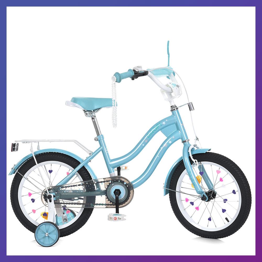 Велосипед дитячий двоколісний сталевий Profi MB 16063-1 16" зріст 100-120 см вік 4 до 7 років М'ятний, фото 1