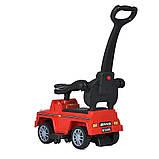 Дитяча каталка-толокар Mercedes M 5046L-3 з батьківською ручкою 2 в 1 Червоний, фото 5
