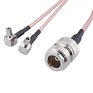 MIMO спліттер антенний 2x TS9 - Конектор N-Type (мама) 15 см кабель пігтейл адаптер перехідник для модемів, фото 4
