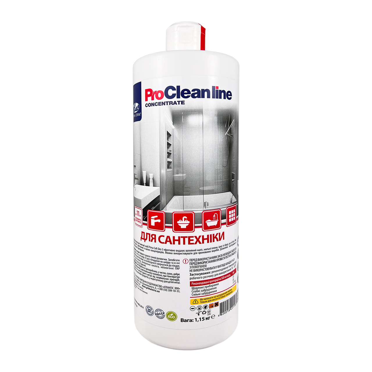 Для догляду за сантехнікою та кахлем (до 11 л готового розчину), фото 1