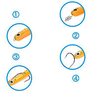 Штопор для силикона Round 14мм, 10шт, крепление фиксатор для удобного монтажа силиконовых приманок, фото 2