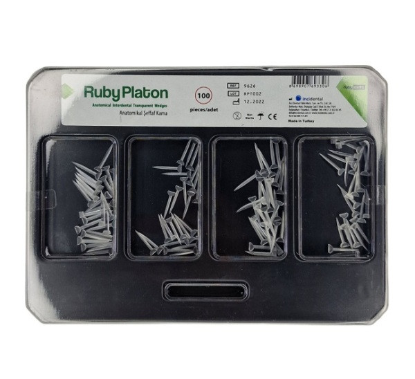 Прозорі клини RubyPlaton 100 шт. Асорті, фото 1