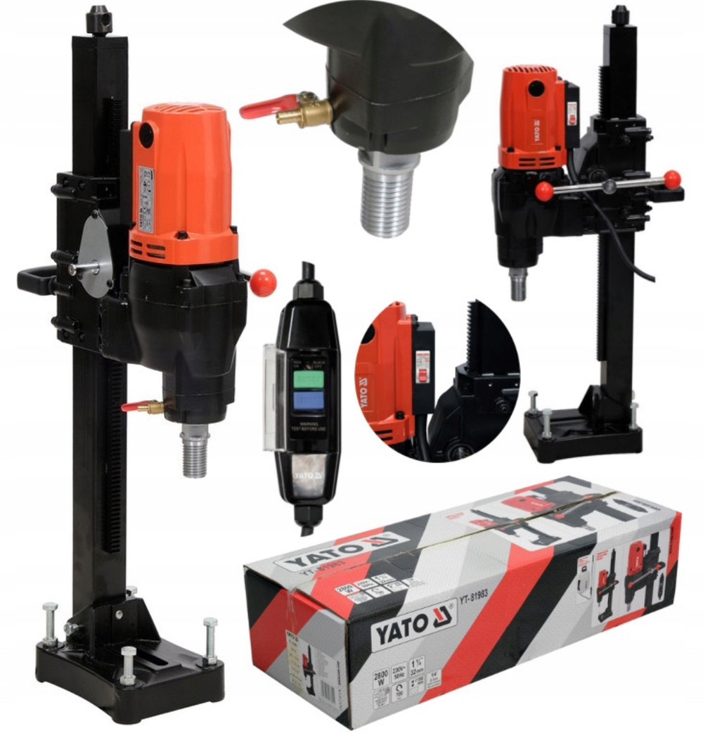 Установка алмазного буріння потужністю 2800 Вт YATO YT-81983 (+ штатив)