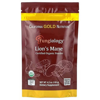 California Gold Nutrition Organic Lion's Mane Powder 120 g