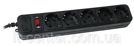 Мережевий фільтр Maxxtro SPM5-G-6B 5/1.8m Black, фото 1