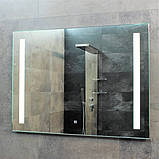 Дзеркало з LED підсвічуванням 100х75см прямокутне DUSEL DE-M1041 сенсорне включення підігрів, фото 3