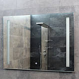 Дзеркало з LED підсвічуванням 100х75см прямокутне DUSEL DE-M1041 сенсорне включення підігрів, фото 5