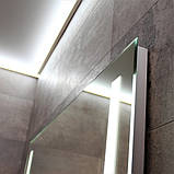 Дзеркало з LED підсвічуванням 120х75 см прямокутне DUSEL DE-M1041 сенсорне включення з підігрівом, фото 9