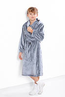 Халат для мальчика (6390-034-4) серый Трикотажний Край 34