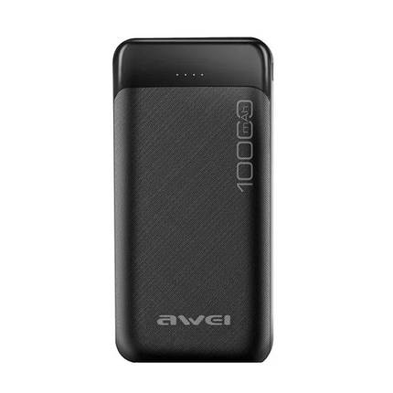 Зовнішній портативний аккумулятор Power Bank Awei P37K 10000mAh Black (8414), фото 1
