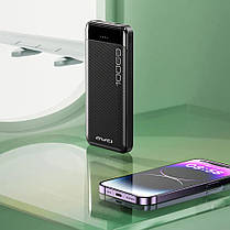 Зовнішній портативний аккумулятор Power Bank Awei P37K 10000mAh Black (8414), фото 6