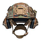 Шолом тактичний Fast TEAM WENDY Helmet NIJ IIIA + Навушники Earmor M31 MOD3 з чебурашкою + ліхтарик + кавер, фото 10