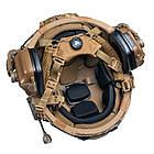 Шолом тактичний Fast TEAM WENDY Helmet NIJ IIIA + Навушники Earmor M31 MOD3 з чебурашкою + ліхтарик + кавер, фото 4