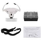 Окуляри збільшувальні, лупа налобна з LED підсвіткою, 5 лінз 1x-3.5x 9892B1, фото 3