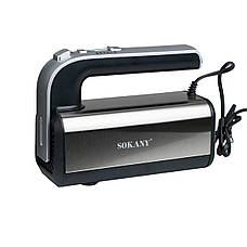 Стаціонарний міксер Sokany CX-6652 кухонний міксер з насадками для тесту 5 швидкостей 500Вт Чорний, фото 5