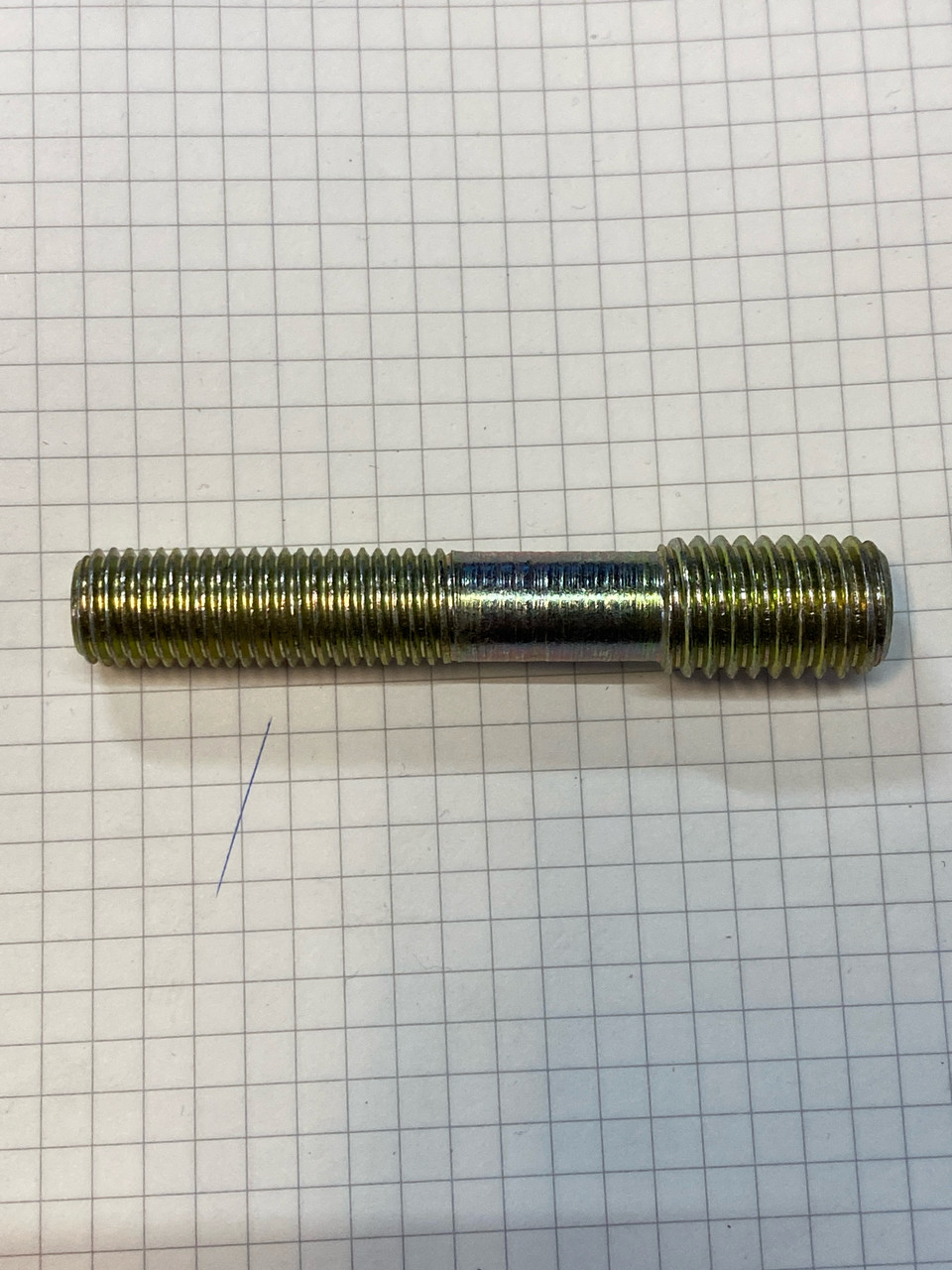 Шпилька ролика натяжного нового зразка М10/М12 довжина 40мм ремонтна ВАЗ 2108 2109 2110 2112 2113 2114 2115, фото 1
