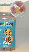 Омега-3 ДГК і ЕПК для дітей з полуницею апельсином лимоном 70 мг GummiKing жувальних мармеладок, фото 5