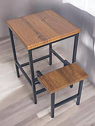 Стілець драбина в стилі Лофт 45 см Linus горіх