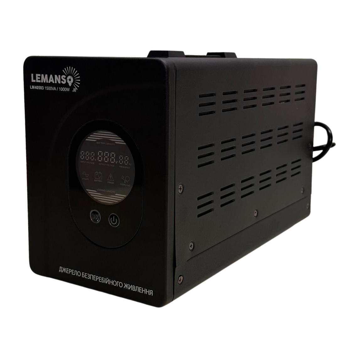 Джерело безперебійного живлення (ДБЖ) Lemanso 1500VA 1000Вт 140-275V LM40503